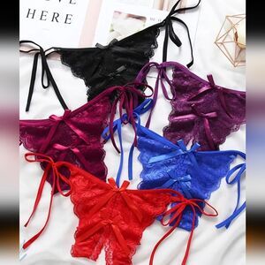 5 Pack Sexy Lace Open Crotch with Adjustable Side